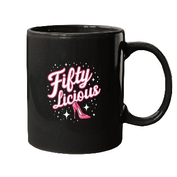 Discover Fifty-licious Squad Matching 50th Birthday Mugs