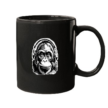 Discover Urban Gorilla Headphones Design Mugs