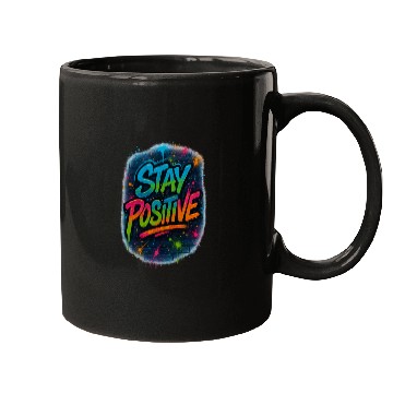 Discover Graffiti Style Stay Positive Urban Art Mugs
