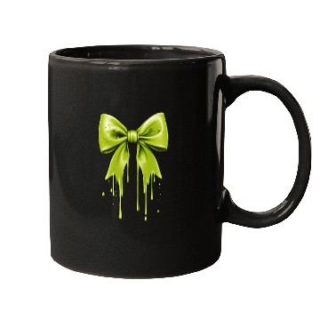 Discover Coquette Bow Green Slime Dripping Mugs