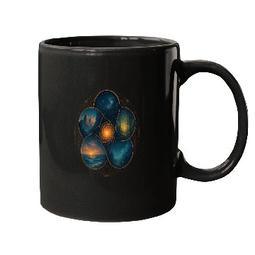 Discover Sacred Elements - Cosmic Nature Mandala Mugs