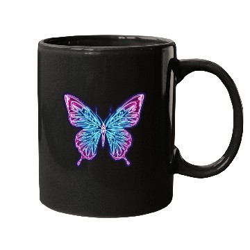 Discover Neon Butterfly Mugs
