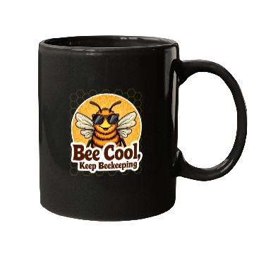 Discover Cool Beekeeper Bee with Sunglasses Mugs