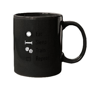 Discover Eat. Sleep. Train. Repeat. Mugs