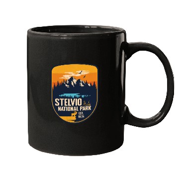 Discover Stelvio National Park Italy Vintage Sunset Camping Mugs