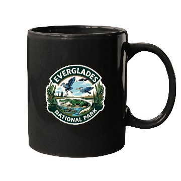 Discover Everglades National Park Florida USA Logo Mugs