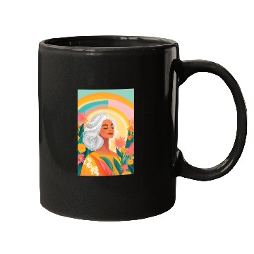 Discover Pastel Abstract Illustration Design of a Woman Mugs