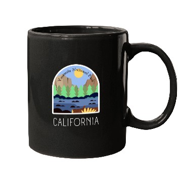 Discover Retro Yosemite National Park California Mugs
