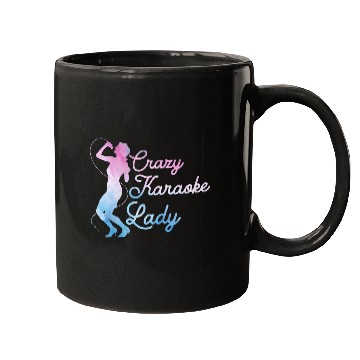 Discover Crazy Karaoke Lady Singer Singing Mugs