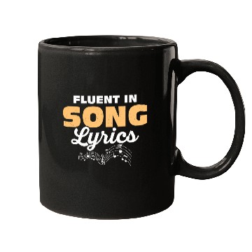 Discover Fluent In Song Lyrics Singing Singer Mugs