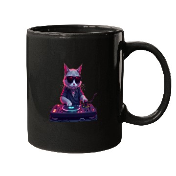 Discover Cosmic Cat DJ Mugs