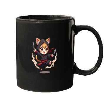 Discover Chibi Ninja Cat Mugs