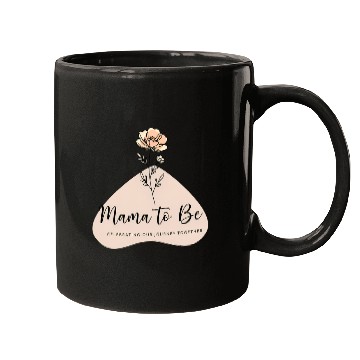 Discover Mama to Be flower line art for new mom Mugs