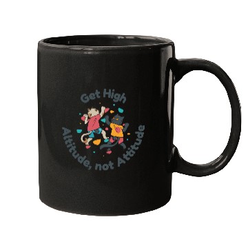 Discover Get High... Altitude, not Attitude Rock Climbing Mugs