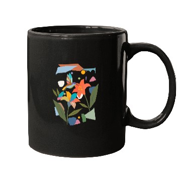 Discover Colorful Hummingbird with Flower - Colorful Nature Mugs