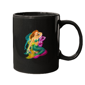 Discover Pop Neon Mermaid Pinup Mugs