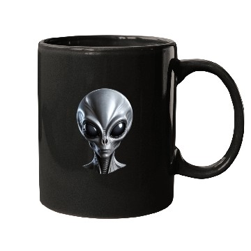 Discover Real Grey Alien with a big head Mugs