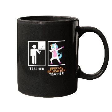 Discover Special education teacher dabbing unicorn Mugs