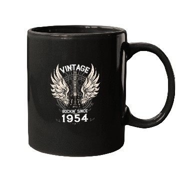 Discover Vintage Rockin' Since 1954, 71 Years of Retro Cool Mugs