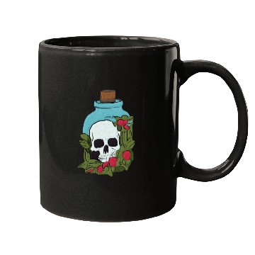 Discover Garden Skull in a Jar Aesthetic Mugs