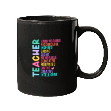 Discover TEACHER APPRECIATION Colourful Inspirational Words Mugs