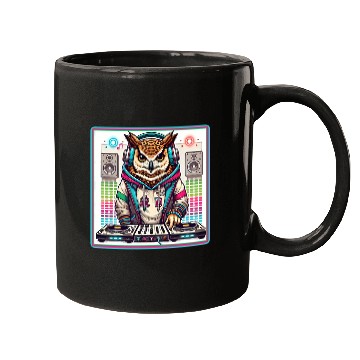 Discover Owl DJ Design Mugs