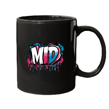 Discover MID Graffiti Mugs – Funny Gen Z Slang Design