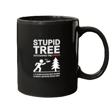 Discover Funny Stupid Tree Frisbee Golf Memes Disc Golf Mugs