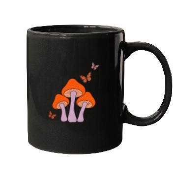 Discover Enchanted Mushrooms & Butterflies Art Mugs