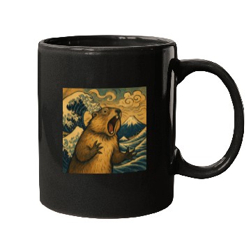 Discover The Great Scream off Kanagawa – Marmot Overboard Mugs