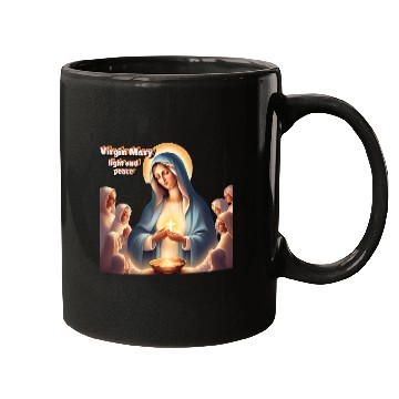Discover Virgin Mary, light and peace Mugs
