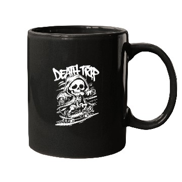 Discover Skeleton Skateboard Gothic Punk Street Art Mugs