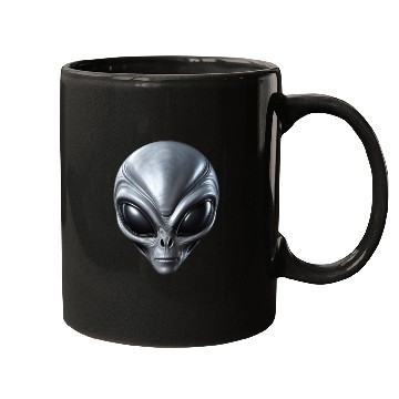 Discover Small Grey Alien Extraterrestrial ET Being Mugs