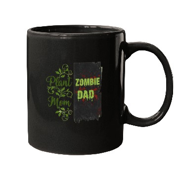 Discover Plant Mom Zombie Dad Couple Design Mugs