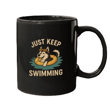 Discover Just Keep Swimming – Husky Summer Vibes Mugs