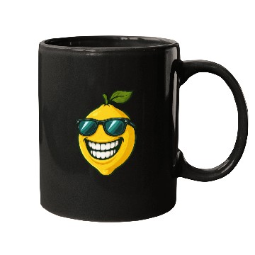 Discover Cool lemon sunglasses summer fruit smile Mugs
