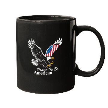 Discover Proud To Be American Eagle Flag Mugs
