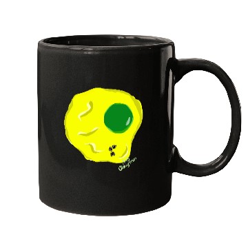 Discover Yellow and green fried egg and flies Mugs