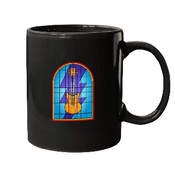Discover Stained Glass Art Electric Guitar Mugs