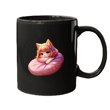Discover Neko Snoozing Under Sakura Mugs