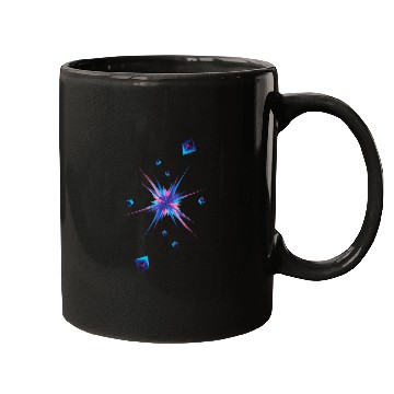 Discover Vibrant Geometric Explosion in Neon Colors Mugs