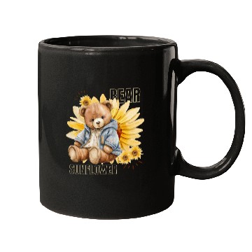 Discover Bear and Sunflower Mugs