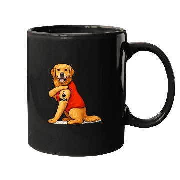 Discover Funny golden retriever Dog I Love Mom Tattoo Lover Mugs