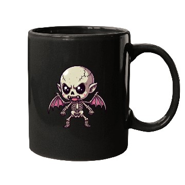 Discover Cute Vampire Skeleton – Bat-Winged Monster Mugs