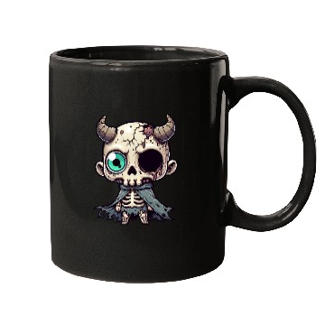 Discover Cute Demon Skull – Cartoon Halloween Design Mugs