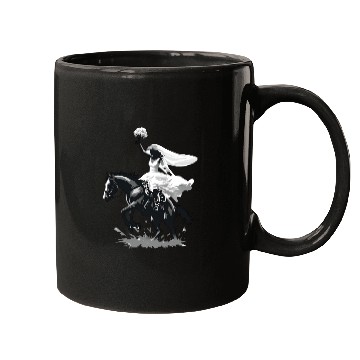Discover Western Cowgirl Bride on Bucking Horse – Grayscale Mugs