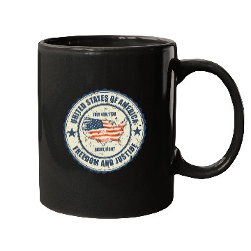 Discover USA FREEDOM AND JUSTICE Mugs