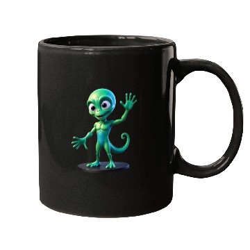 Discover green alien Mugs