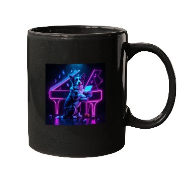 Discover Dog Playing Piano Music Lover Funny Mugs