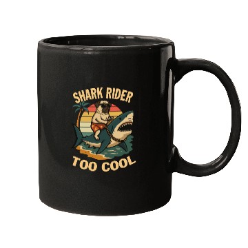 Discover Let's ride the shark with Pug Mugs